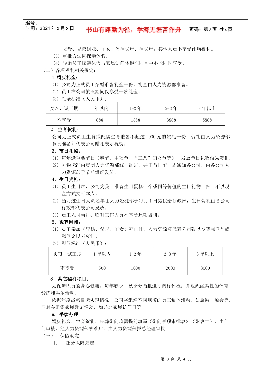 某集团公司员工福利管理办法_第3页