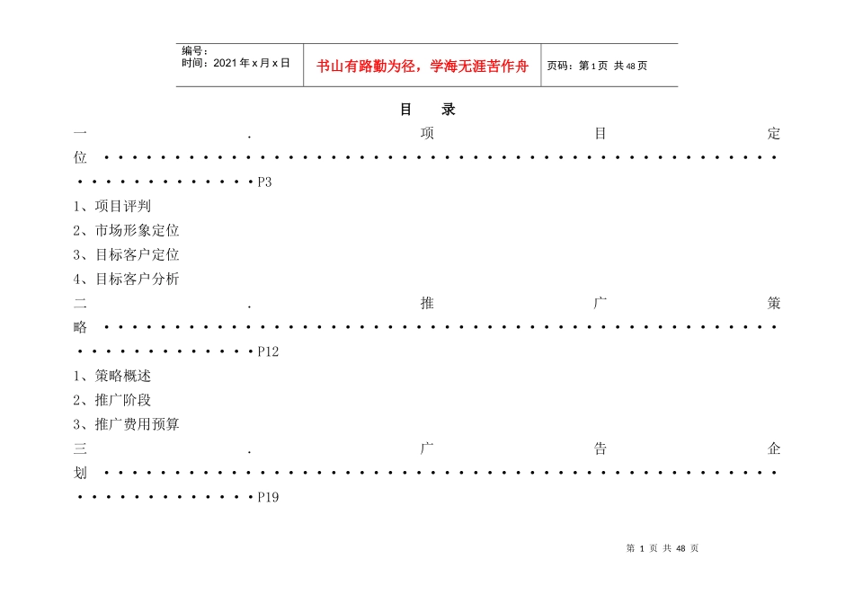某集团21城项目策划全案_第1页