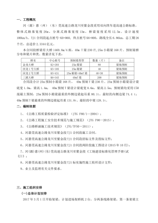 人力资源-TJ1标预制梁架设施工方案培训资料