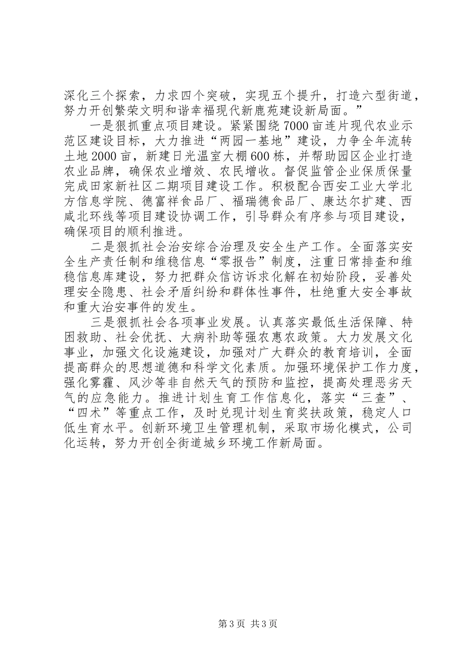 街道办年度民生工作总结_第3页