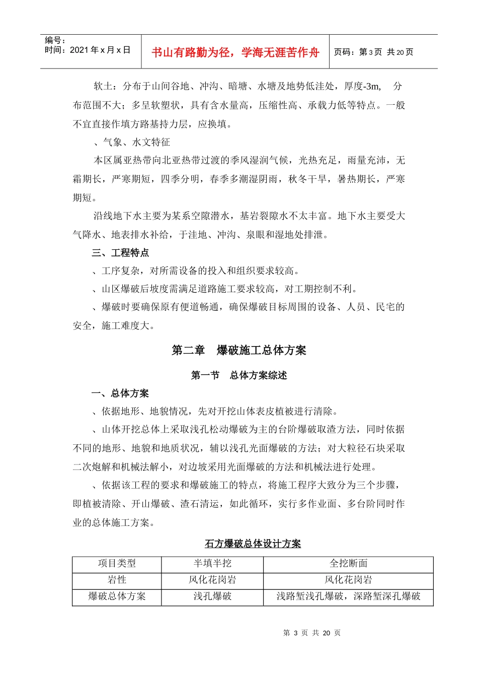 某高速公路路基爆破施工组织设计_第3页