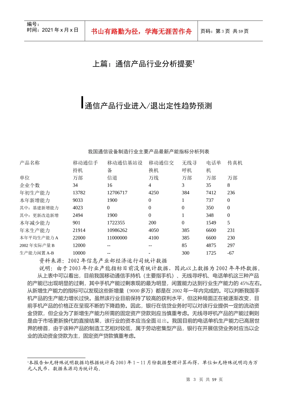 某通信产品行业分析报告_第3页