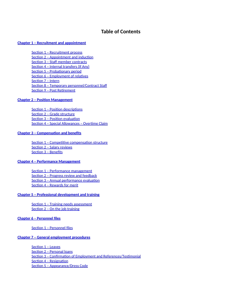 人力资源-HRProcessesManual-Index_第3页