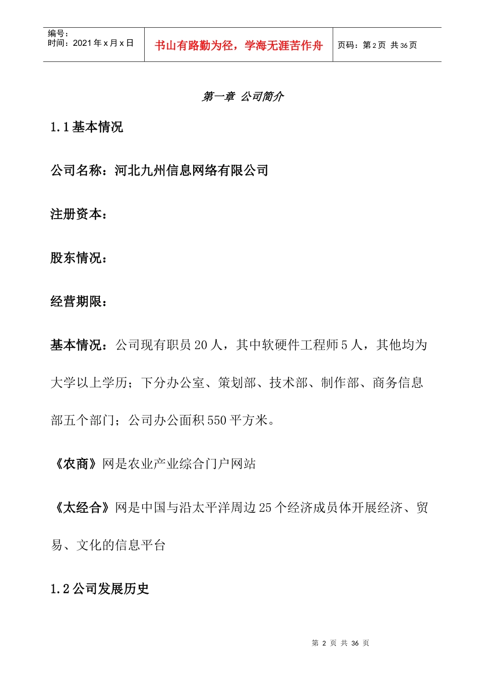 某门户网站商业计划书_第2页