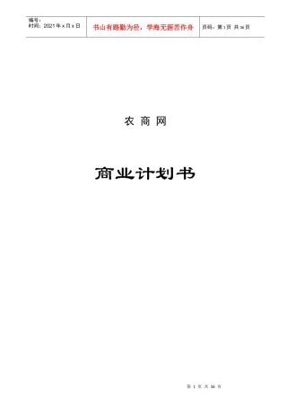 某门户网站商业计划书