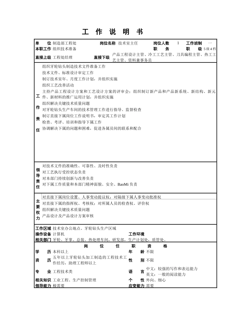 制造行业工程处岗位职责说明_第3页