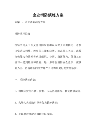 企业消防演练方案(33页)