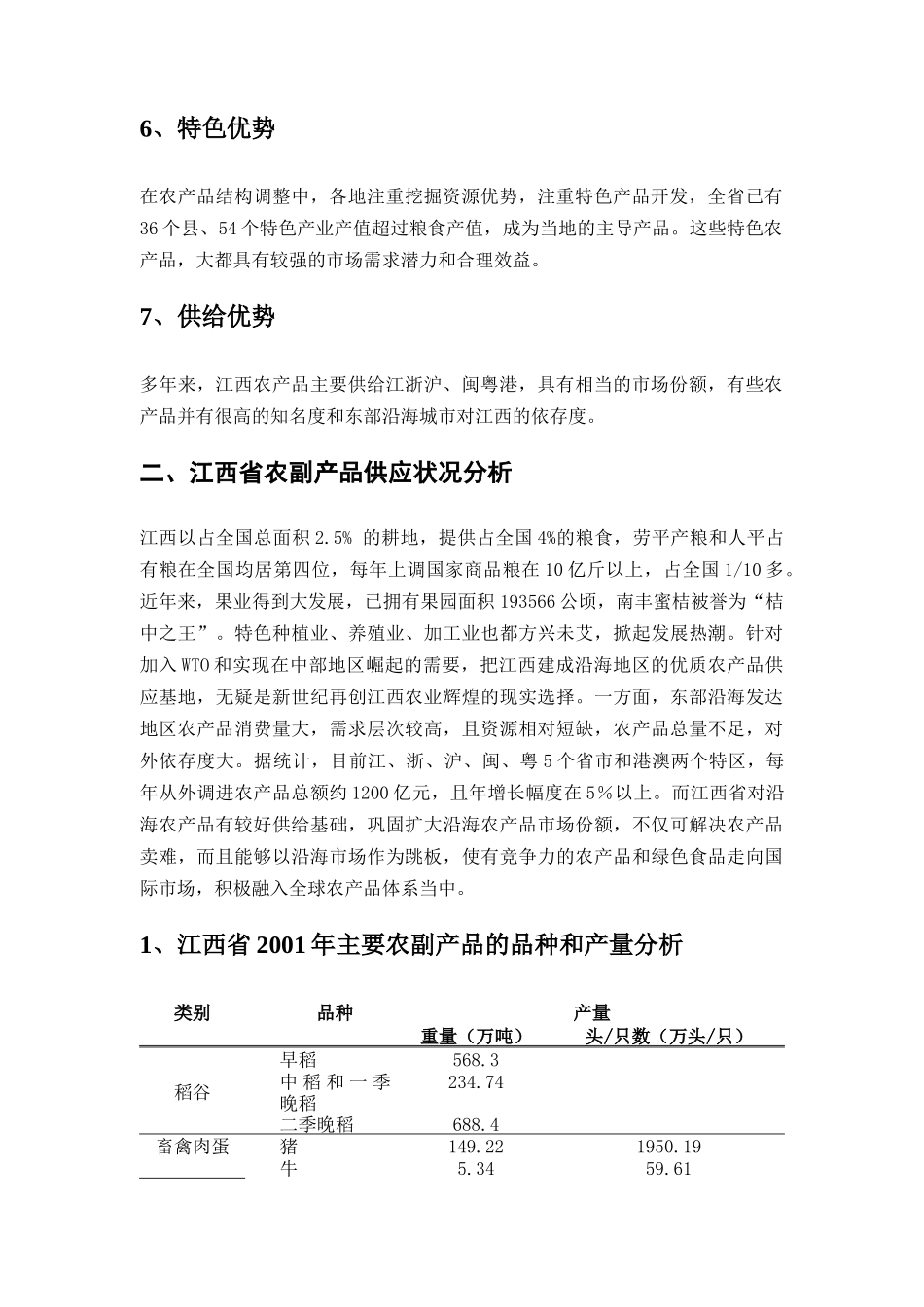 江西省农副产品资源分析_第2页