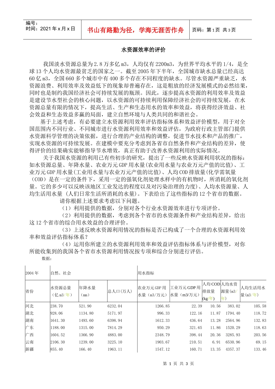 水资源效率的评价_第1页