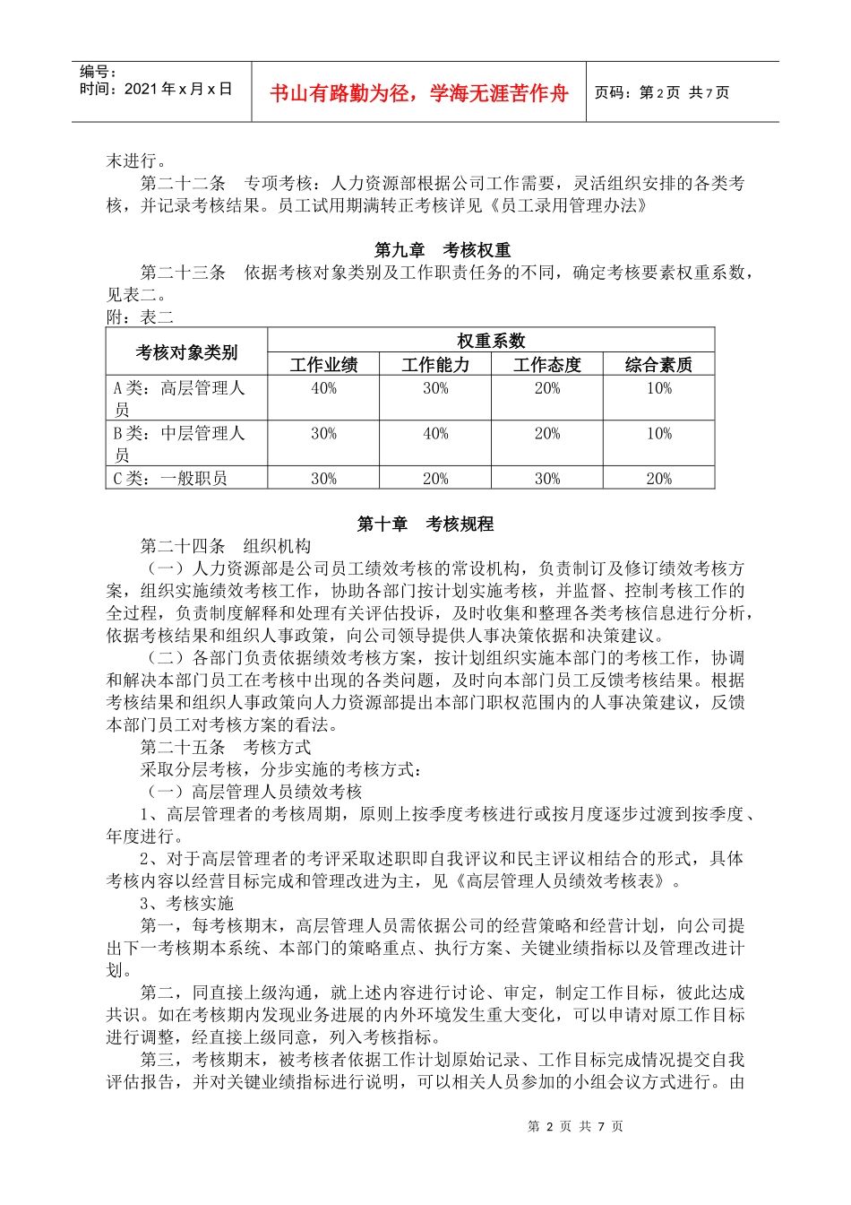 正略钧策-永泰地产-绩效考核管理办法（苗）_第3页