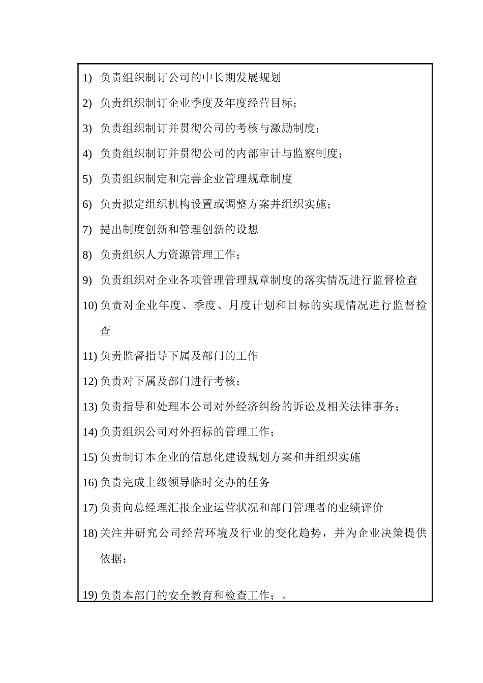 企管部经理职位说明书_第2页