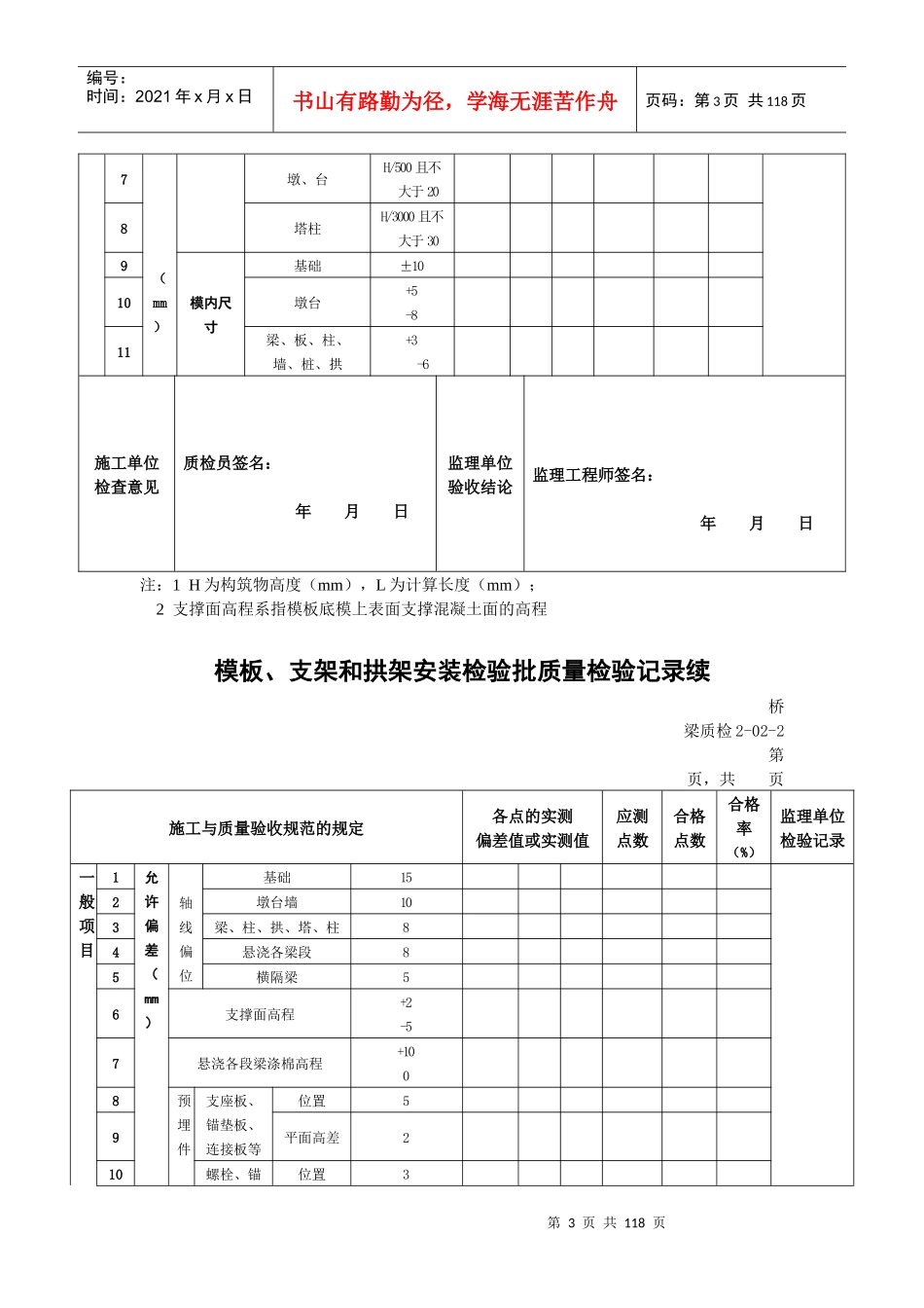 桥梁工程资料一套模板(doc 102页)_第3页