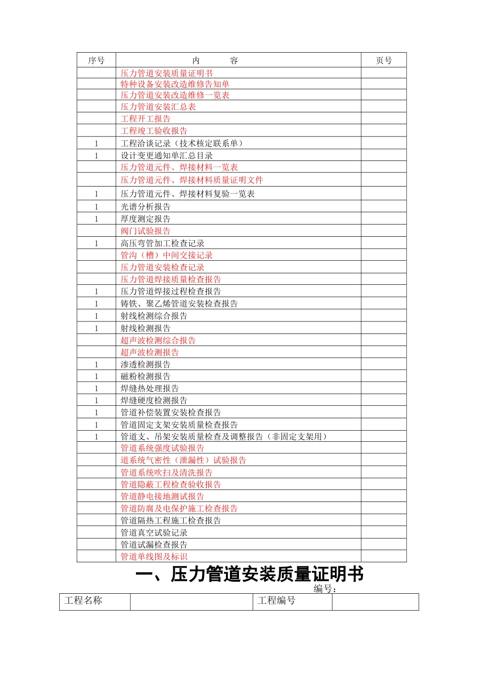 压力管道安装竣工资料_第2页