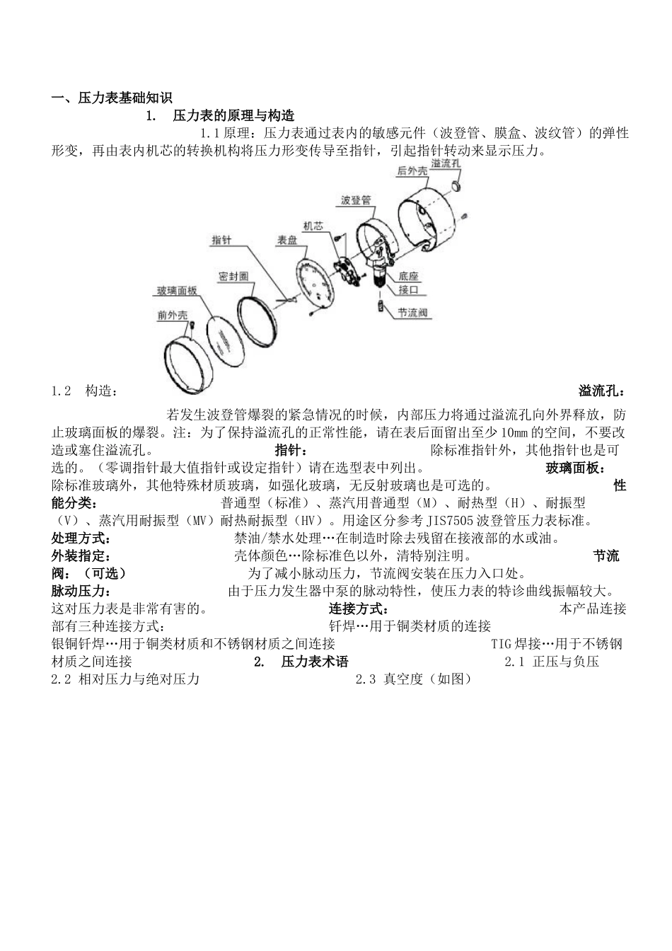 压力表基础知识(1)_第1页