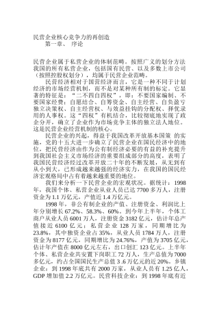 民营企业核心竞争力的再创造（DOC 53页）