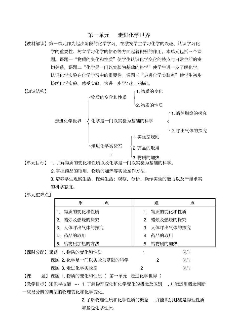 (完整word版)最新人教版九年级化学上册教案_第3页