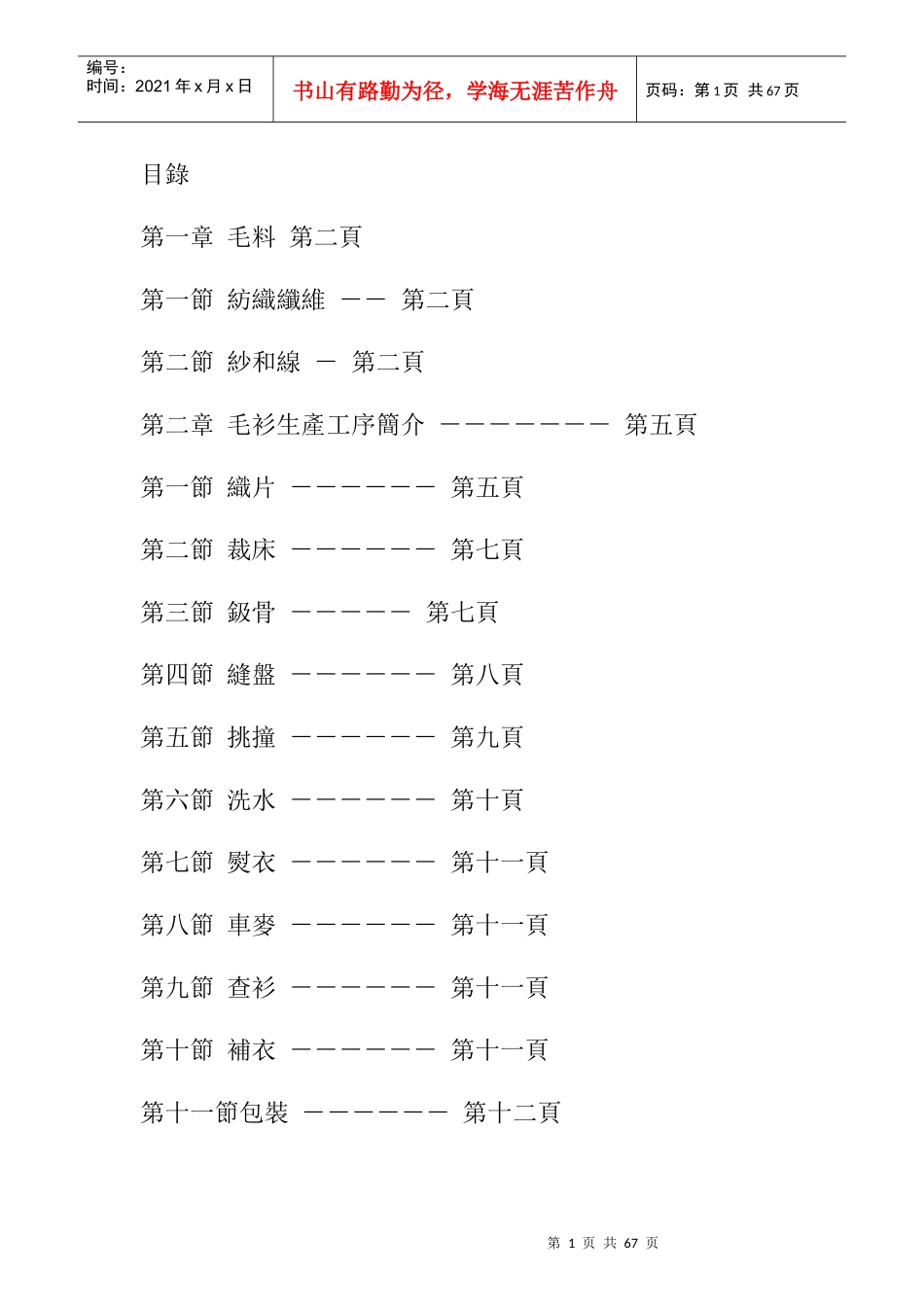 毛衫跟单与验货的基本知识概述_第1页
