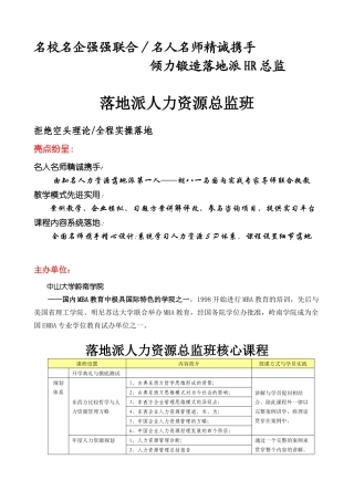 人力资源总监班