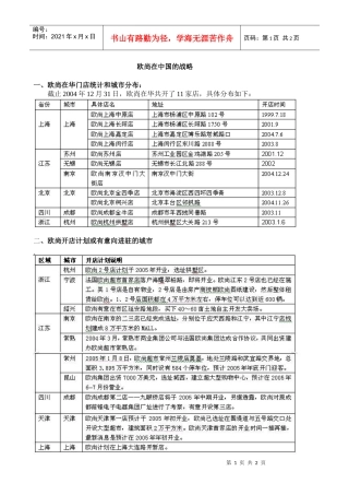 欧尚在中国的战略