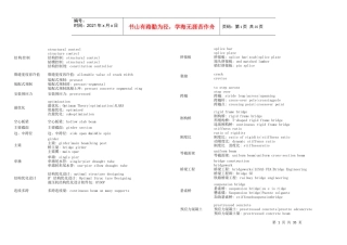 桥梁工程专业词汇32页打印版