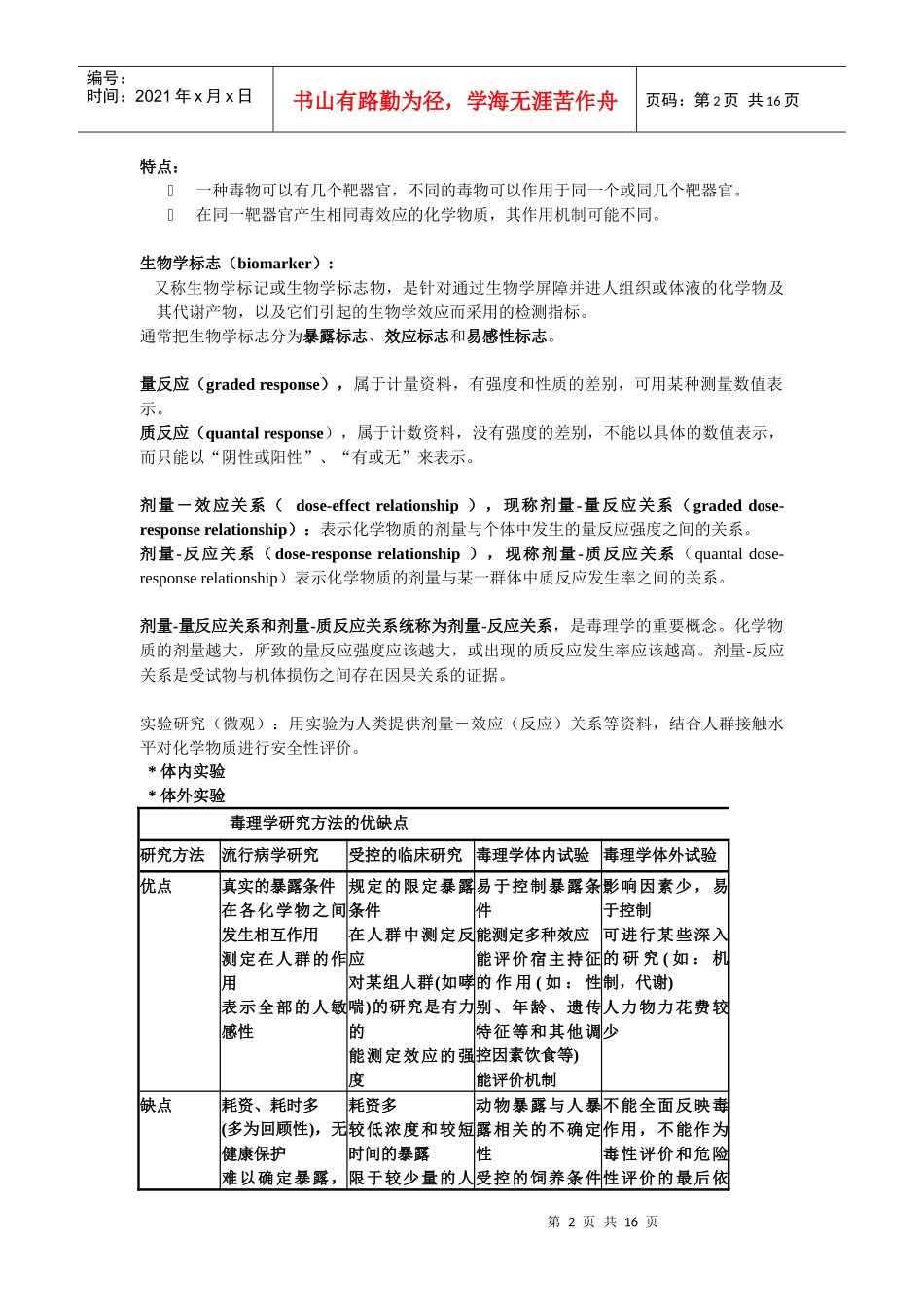 毒理学基础复习资料_第2页