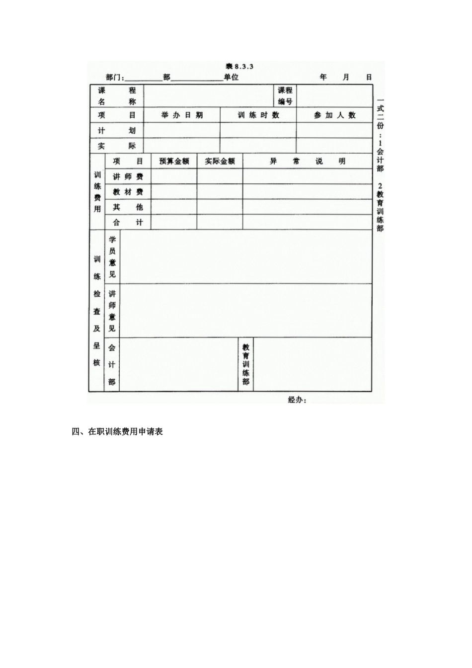 员工在职训练管理有关书表_第3页