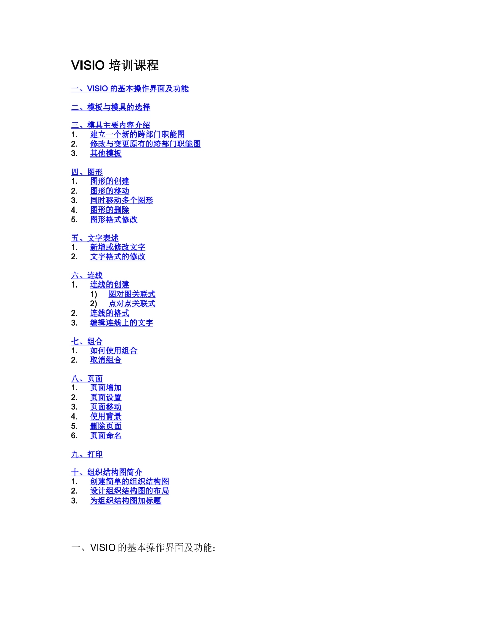 人力资源-VISIO+培训资料_第1页