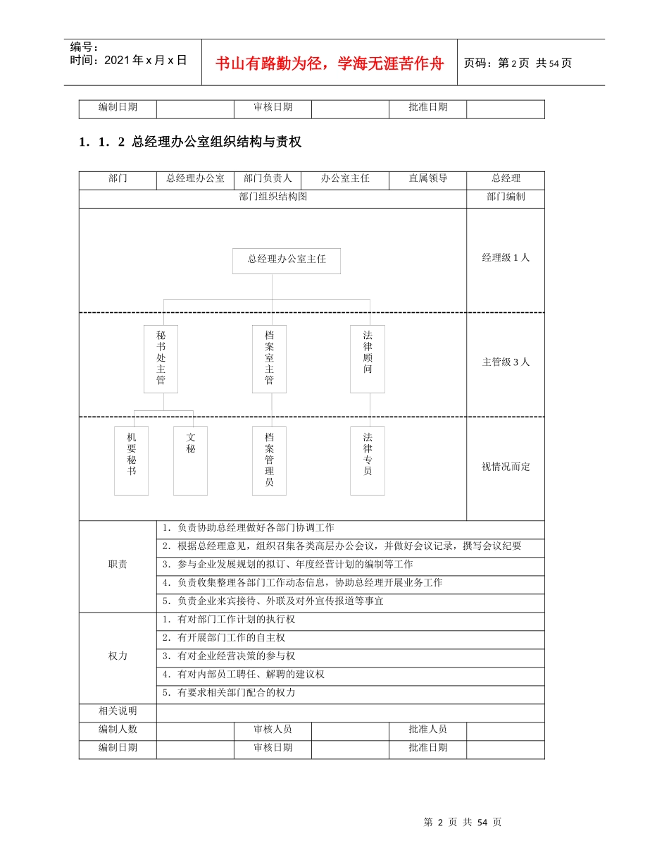 模块二部门组织结构设计与责权范本_第2页