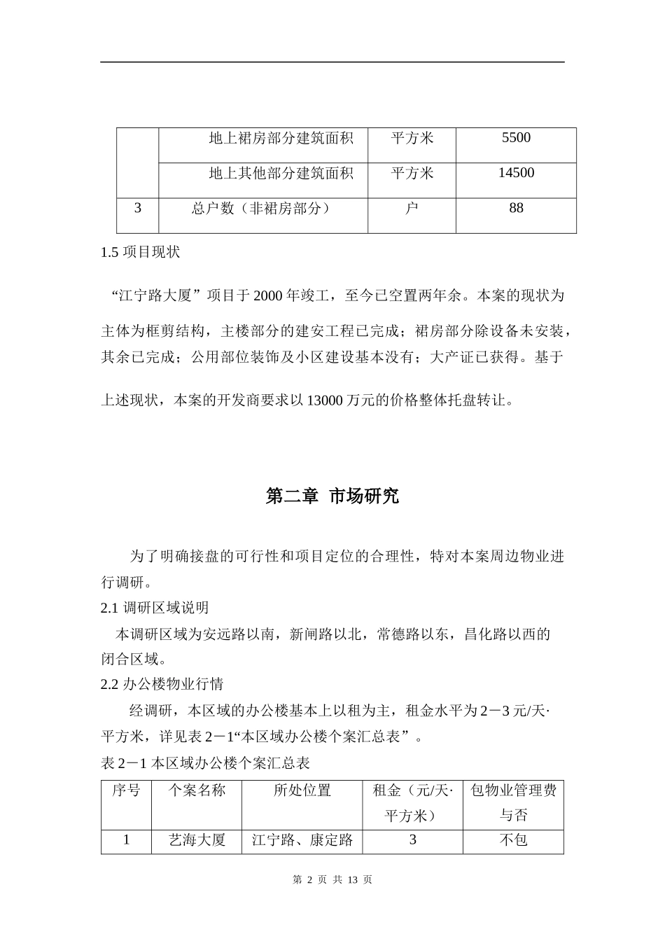 江宁路项目可行性研究-装修房(1)_第2页
