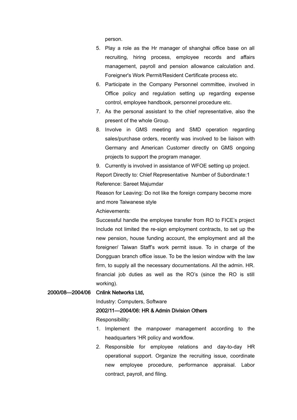 人力资源-Office Manager英文简历模板_第2页