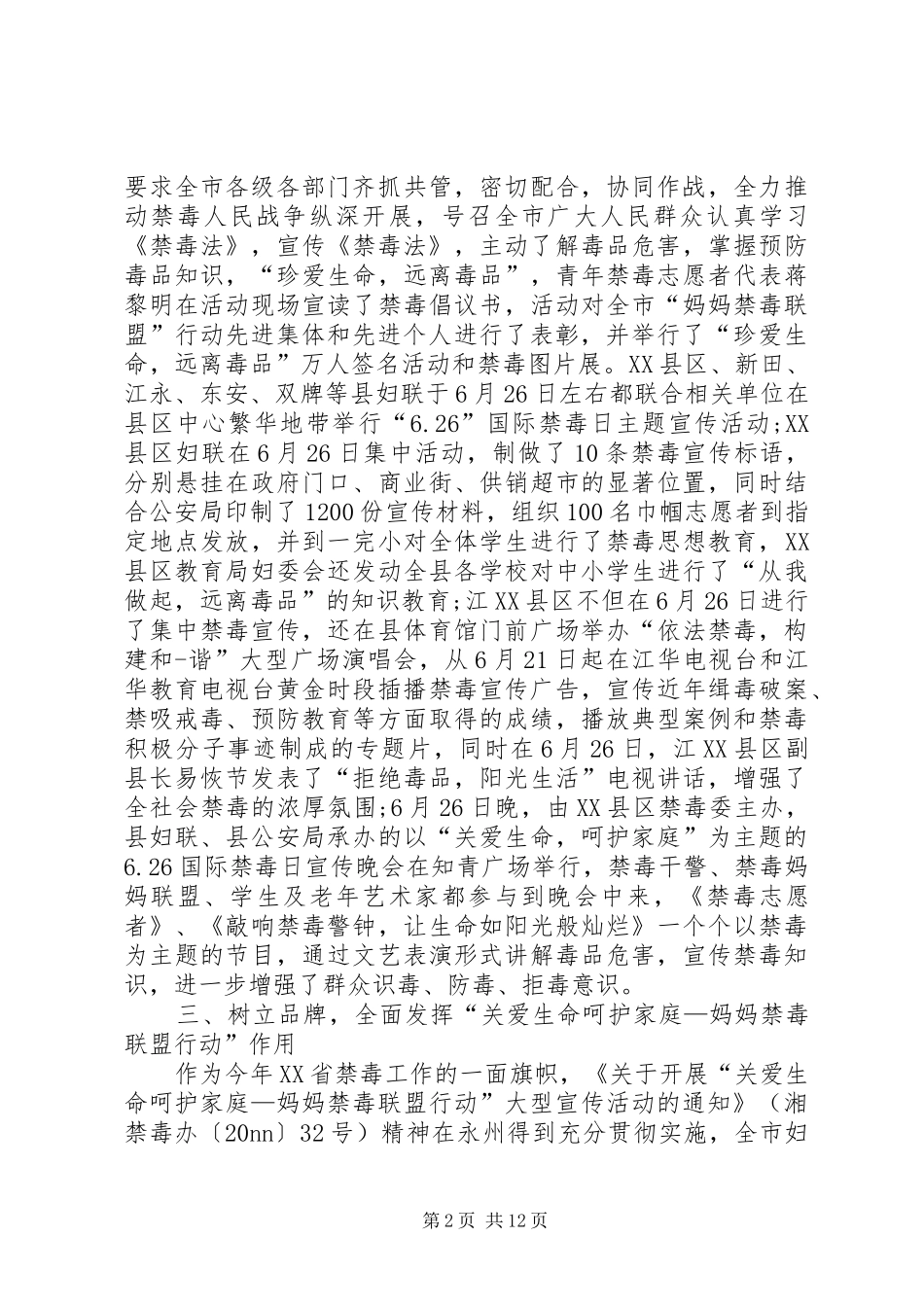 禁毒工作总结模板4篇_第2页