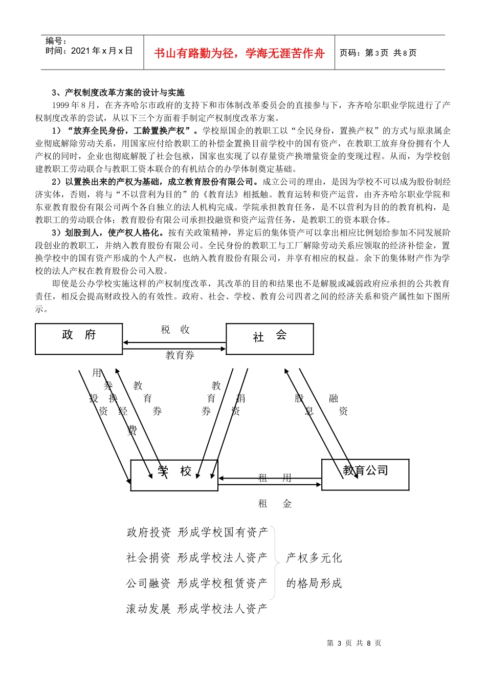 民办高校产权制度改革的实践与思考-民办高校产权制度改革的_第3页