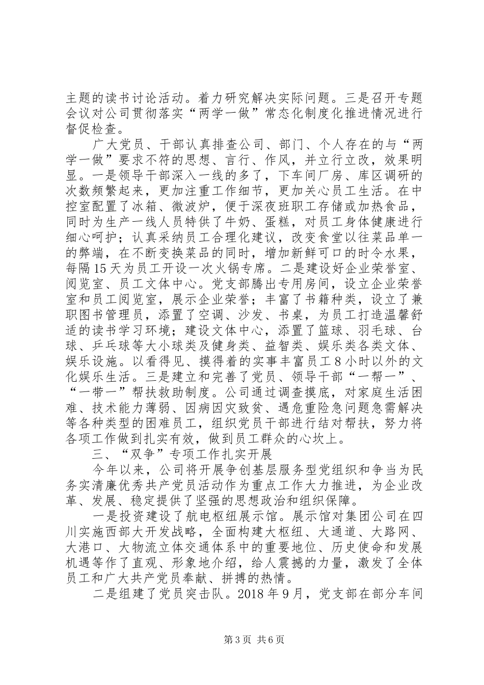 集团公司党支部工作总结_第3页