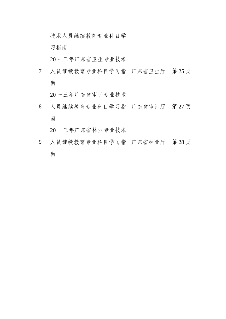 专业技术人员继续教育专业科目学习指南目录_第2页