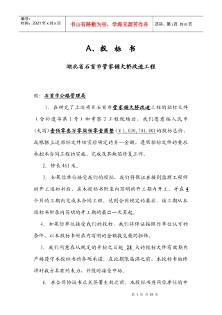 永旺桥套整投标书
