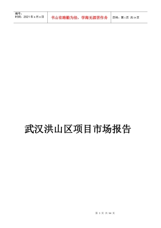 武汉洪山区项目市场报告doc55(1)