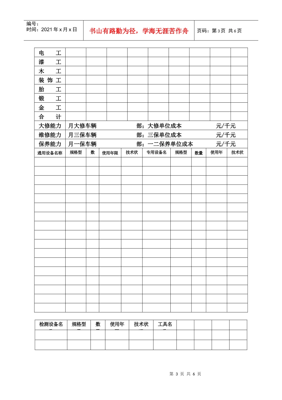 江西省汽车维修行业申请开业技术条件_第3页