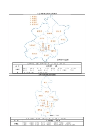 中国分省行政区划及区划地图
