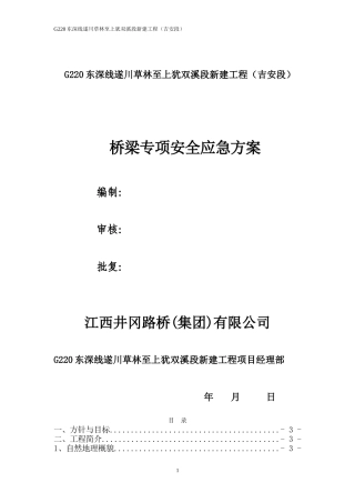 桥梁应急预案(DOC35页)