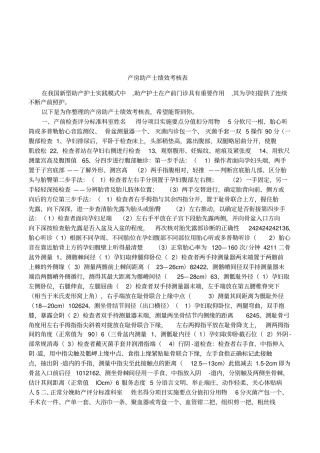 产房助产士绩效考核表