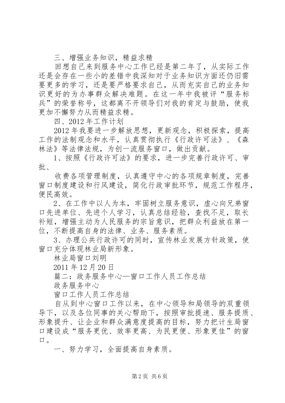 行政服务大厅个人工作总结_第2页