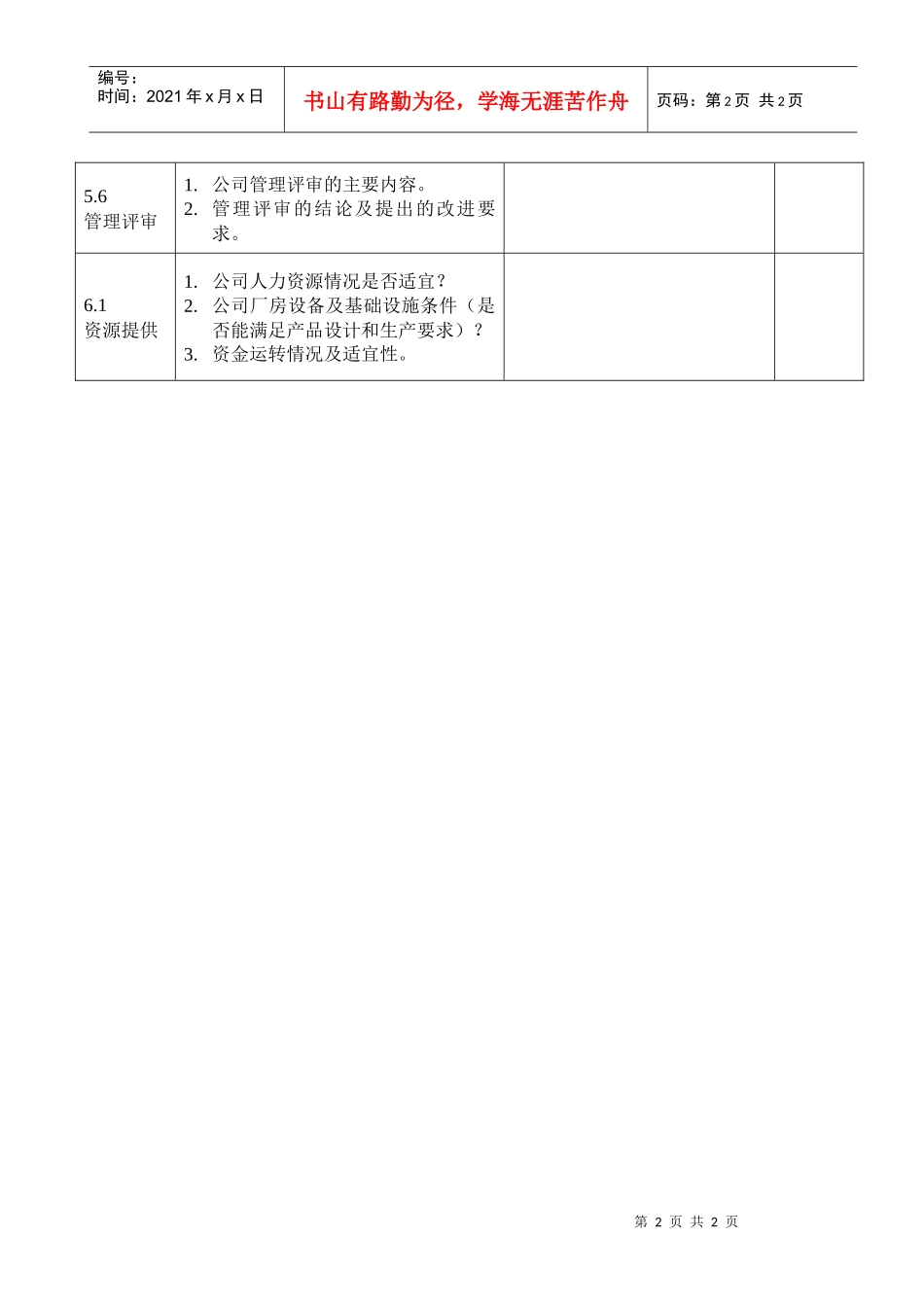 检查表（总经理）_第2页