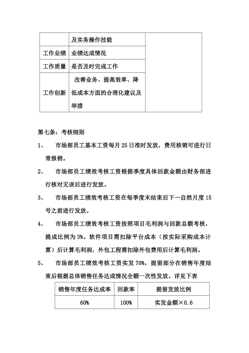 市场部绩效考核方案_第3页