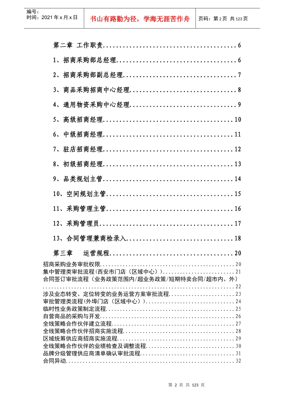 民生百货招商管理手册_第2页