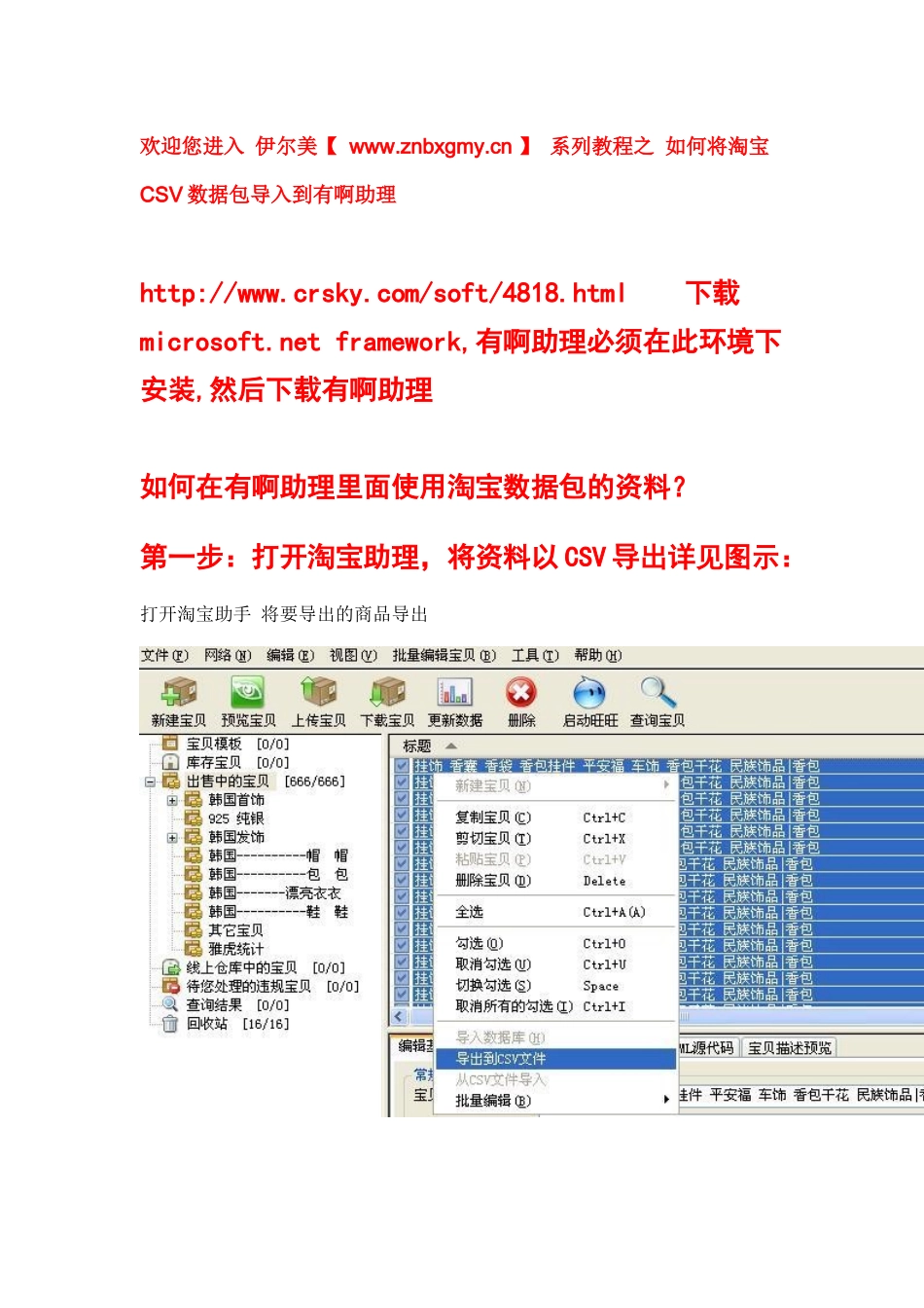 如何使用有啊助理导入CSV数据包_第1页