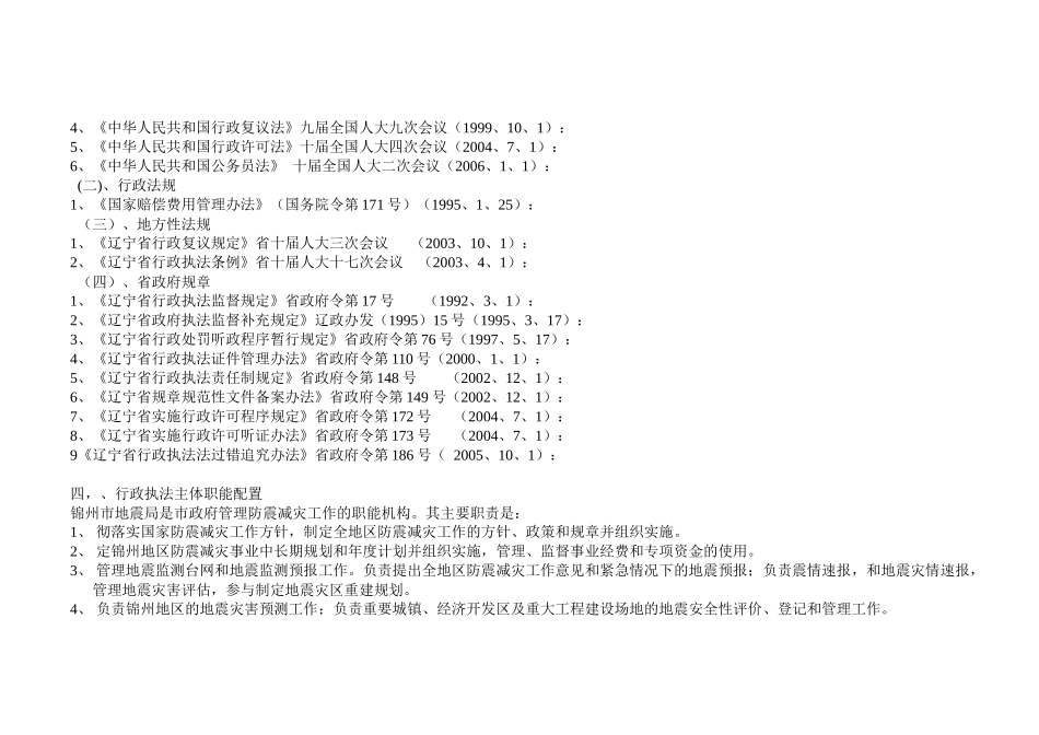 下载附件：锦州市地震局行政执法依据汇编公示()-锦_第2页