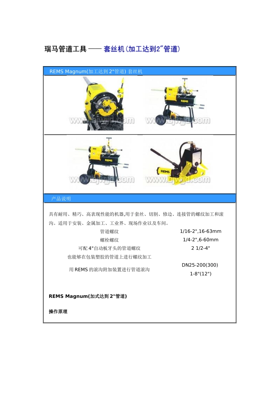 人力资源-REMS threading machine_第1页