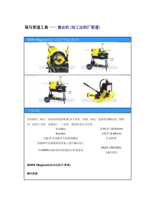 人力资源-REMS threading machine