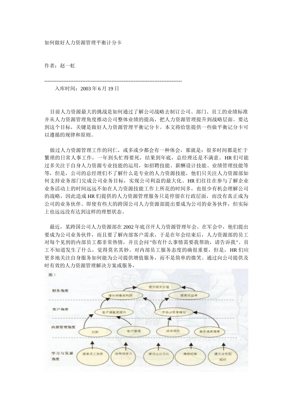 如何做好人力资源管理平衡计分卡_第1页