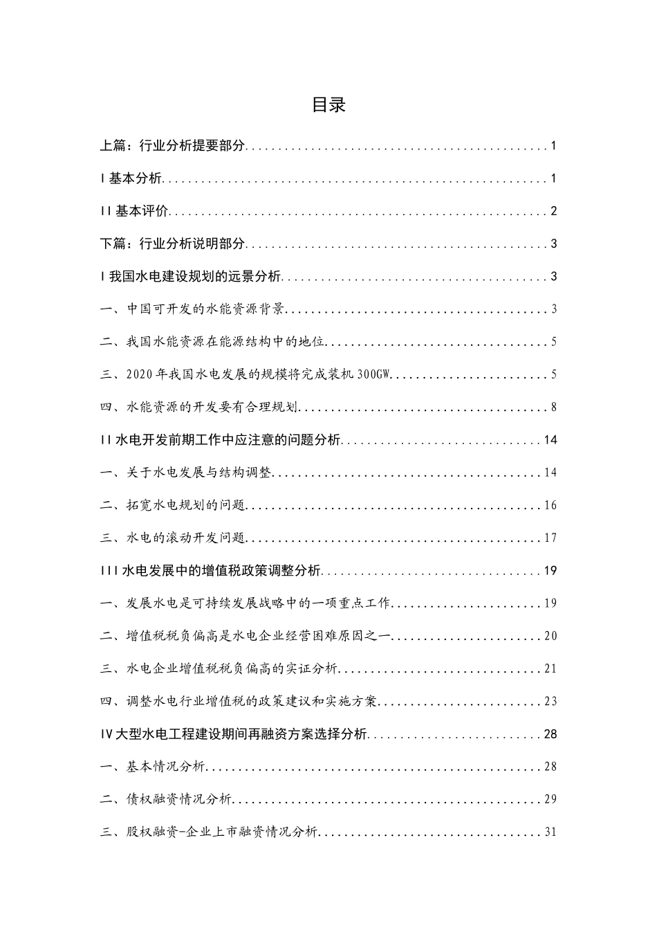 水电行业分析报告_第1页